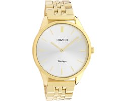 OOZOO Vintage series - goudkleurige horloge met goudkleurige roestvrijstalen armband - C9986 - Ø38