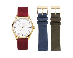 Orphelia Suede OF714888 Horloge - Leer - Multi - Ø 36 mm
