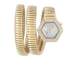 Philipp Plein $Nake Hexagon PWZAA0423 Horloge - Staal - Goudkleurig - Ø 28 mm