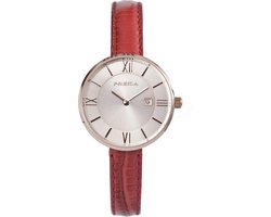 Prisma Dameshorloge P.1536 Lederen band Rose goud