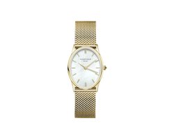 Rosefield horloge OWGMG-OV10 The Oval White MOP Mesh Gold