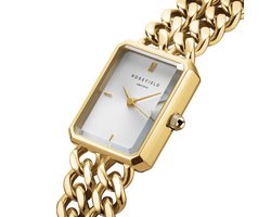 Rosefield horloge SWGSG-O76 Octagon XS Double Chain Studio Edition White Gold