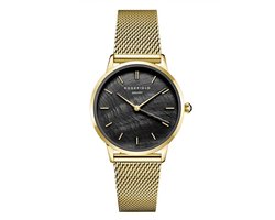 Rosefield RBGMG-R07 - Pearl Edit Mesh Black - Horloge