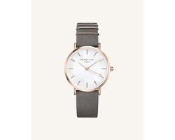 Rosefield West Village Dames Horloge - Rosé Goud Grijs Ø33mm - WEGR-W75
