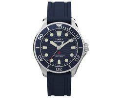 Timex Deep Water Meridian TW2Y40300 Horloge - Kunststof - Blauw - Ø 38 mm