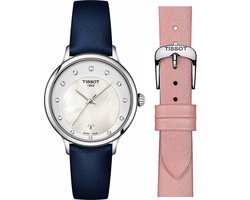 Tissot Odaci-T T1332101611600 Horloge - Leer - Blauw - Ø 33 mm