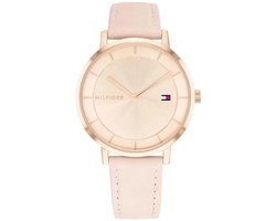 Tommy Hilfiger Pippa 1782734 Horloge - Leer - Crème - Ø 35 mm