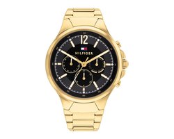 Tommy Hilfiger TH1782599 Dames Horloge - SIENNA - Mineraalglas - Staal - Goudkleurig - 40 mm breed - Quartz - Vouw/Vlindersluiting - 5 ATM (douchen)