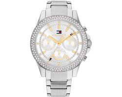 Tommy Hilfiger TH1782677 Haven Dames Horloge - Mineraalglas - Staal - Zilverkleurig - 38 mm breed - Quartz - Vouw/Vlindersluiting - 3 ATM (spatwater)