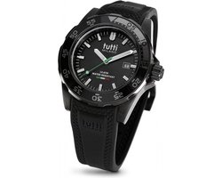 Tutti Milano TM900NOP- Horloge - 42 mm - Zwart - Collectie Corallo Steel