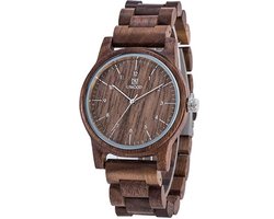 Victorious Bruin Houten Horloge Wood Collections – Heren Horloge - Dames Horloge – Ø40mm