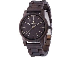 Victorious Donkerbruin Houten Horloge Wood Collections – Heren Horloge - Dames Horloge – Ø40mm