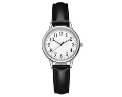 WiseGoods WS676 Luxe Aesthetic Dames Horloge - Horloges Vrouwen - Sieraden Vrouw - Design Sieraad - Cadeau - Accessoires - Zwart