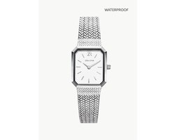 Zera d'or Dames horloge - Polshorloge 19,5 x 30,2 mm waterdicht - Zilver