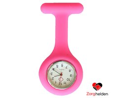 Zorghelden® Zusterhorloge Roze - Verpleegkundige horloge - Verpleegkundige accessoires - Zusterhorloge siliconen - Verpleegstershorloge - Verpleegkundige cadeau