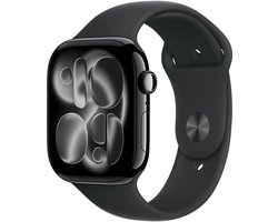 Apple Watch 11 - Wifi - 46mm - Jet Black Aluminium Case with Black Sport Band - S/M