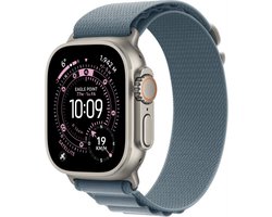 Apple Watch Ultra 3 - Wifi + 5G - 49 mm - Natural Titanium Case with Light Blue Alpine Loop - Large