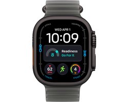Apple Watch Ultra 4 - 49 mm - Zwart titanium - Licht Ocean bandje