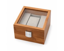 Axbo Luxe Horloge Doos –horloge Opbergdoos – Horloge doos- 1 Vakken – Horloge opbergbox met fluwelenkussens – Watch Box – Hout