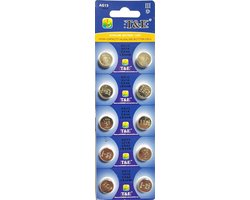 Batterijen AG13 Alkaline 10 stuks / knoopcel batterij / ook genoemd als L1154 /357/ LR44 / 157 / A76 1.55V /L1154, 157, V13GA, RW82/ T&E