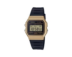 Casio - Horloge - Digitaal - Herenhorloge - 38,2mm - Zwart - Goud - F-91WM-9ADF