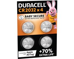 Duracell 2032 Lithium-knoopcelbatterijen - 3V, CR2032 - 4 stuks