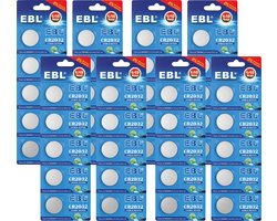 EBL 40-Pack CR2032 Knoopcel Batterij - Lithium 3v CR2032