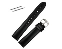 Fako® - Horlogebandje - Echt Leer - Super Soft - 20mm - Zwart