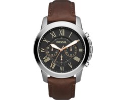 Fossil Grant FS4813 Herenhorloge 44 mm - Zilverkleurig