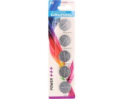 Grundig Knoopcel batterij - 5x stuks - CR2450 - platte batterijen
