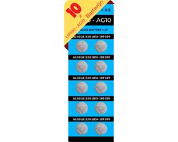 lr1130 Batterij - ag10 batterijen - AG10 - LR1130 - lr1130 knoopcelbatterij - AG10 knoopcelbatterij Knoopcel Batterijen - 10 Batterijen