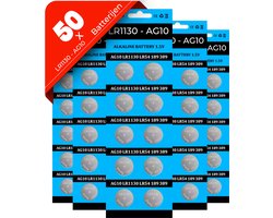 Maxenza lr1130 Batterij - ag10 batterijen - AG10 - LR1130 - lr1130 knoopcelbatterij - AG10 knoopcelbatterij Knoopcel Batterijen - Voordeelbundel - 50 Batterijen