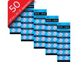 Maxenza LR44 Batterij - AG13 Batterij - AG13 - A76 Knoopcel Batterijen 1.5V V13GA - 50 stuks