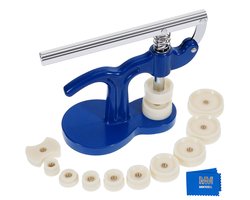 MMOBIEL - 13-delige horloge persmachine - Kristalglas - 12 Klikmontage-stempels/Mallen