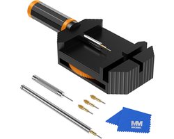 MMOBIEL Horlogeband Schakel Pin Verwijderaar/Inkorter – Verstelbaar & Reparatie Gereedschapsset voor Horlogeband Tool Kit – Aanpassing & Horloge Pinnen Vervanging Inkortset - Zwart