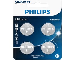 Philips CR2430 - Lithium Knoopcel Batterij - 4 Stuks
