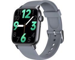SAMTECH Smartwatch - Heren & Dames – horloge – met HD Touchscreen - Stappenteller, Calorie Teller, Slaap meter – Grijs