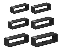 SBG 6 stuks Horlogeband Lusjes - Lusje - Ringetje - Klem - Passantje - Vervangende Smartwatch Houders Set - Zwart