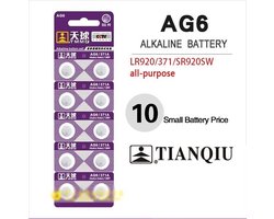 SR920SW Horloge Batterijen - AG6 - Alkaline - 10 Stuks