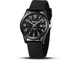 Tyme Berlin Heren Horloge - 40mm - Goed Leesbaar - Horloges voor Mannen - Polshorloge - Uurwerk - met Cadeauverpakking - Zwart