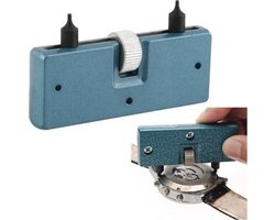 Universele Verstelbare Horlogekast Opener – Horloge Opener - Horloge Reparatie - Robuuste Horlogemakers Gereedschap – Blauw