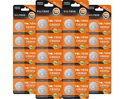 Voltière 20-Pack CR2032 Knoopcel Batterij - Lithium 3v CR2032