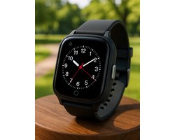 WatchToCare WTC45 - Smartwatch - GPS Tracker - GPS Horloge Ouderen - Alarm Horloge - SOS Horloge - Valdetectie - Alzheimer - Dementie - Alarmknop - Videobellen - Lebara Sim met €5 tegoed- Géén abonnement nodig - Garantie 1 jr - Bandje Zacht Siliconen