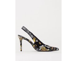 Baroque Print Slingback Heels Wo - Multicolor Pumps