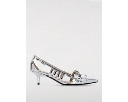 CutOut Kitten Heel Pumps Wo - Silver