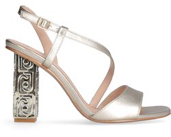 Elegant Heeled Sandals with Ankle Strap Closure for Formal or Casual