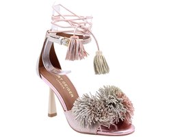 Kurt Geiger London Pom Pom Ankle Tie Sandal Hakken Dames - Roze - Maat 39