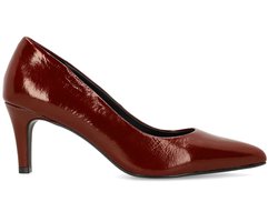 Manfield - Dames - Burgundy lakleren pumps - Maat 37