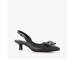 Marco Tozzi dames slingback pumps met strik zwart - Maat 42