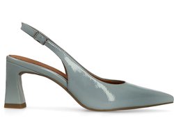 No Stress - Dames - Blauwe lak slingbacks - Maat 36